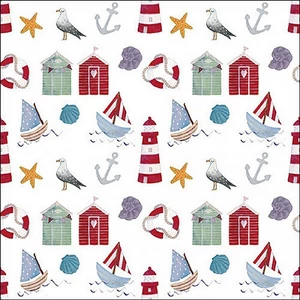 Szalvéta 33x33cm Nautical items 20db-os