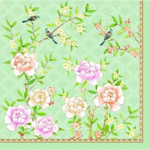 Szalvéta 33x33cm Palace Garden Aqua,20db-os