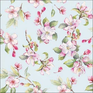 Szalvéta Ambiante Spring blossom blue papírszalvéta 33x33cm,20db-os