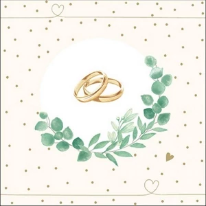 Szalvéta 33x33cm Wedding Branch White 20db-os