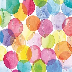 Szalvéta Ambiante Aquarell Balloons papírszalvéta 33x33cm,20db-os