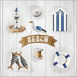 Szalvéta Ambiante Beach Elements papír papírszalvéta 33x33cm,20db-os