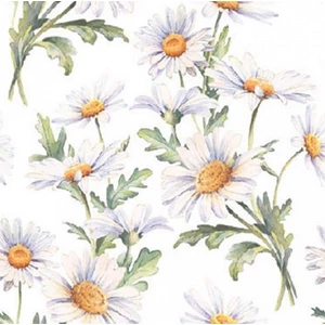 Szalvéta Ambiante Beautiful daisies white papírszalvéta 25x25cm,20db-os