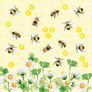 Szalvéta Ambiante Bees Joy papírszalvéta 33x33cm,20db-os