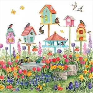 Szalvéta Ambiante Birdhouses papír papírszalvéta 33x33cm,20db-os
