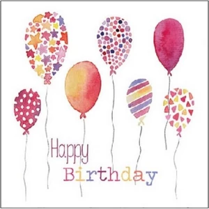 Szalvéta Ambiante Birthday Balloons papírszalvéta 25x25cm,15db-os