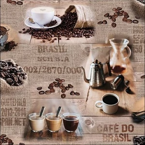 Szalvéta Ambiante Brasil Coffee papírszalvéta 33x33cm,20db-os