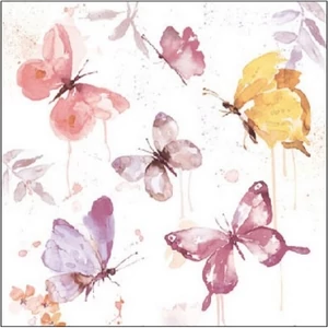 Szalvéta Ambiante Butterfly Collection rose papírszalvéta 25x25cm,15db-os
