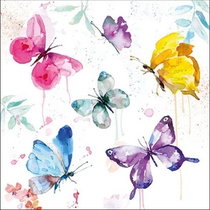 Szalvéta Ambiante Butterfly Collection White papírszalvéta 33x33cm,20db-os