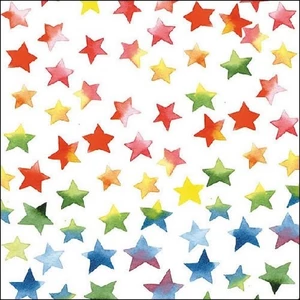 Szalvéta Ambiante Colourful Stars mix papír papírszalvéta 33x33cm,20db-os