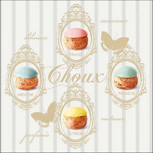 Szalvéta Ambiante Cream Puffs papír papírszalvéta 33x33cm,20db-os