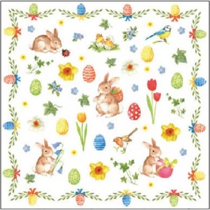 Szalvéta Ambiante Easter Collage papírszalvéta 25x25cm,15db-os