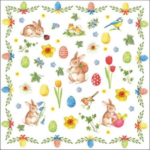 Szalvéta Ambiante Easter Collage papírszalvéta 33x33cm,20db-os