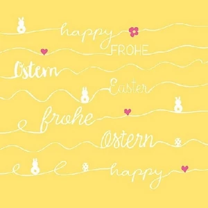 Szalvéta Ambiante Easter Line Yellow papírszalvéta 33x33cm,20db-os