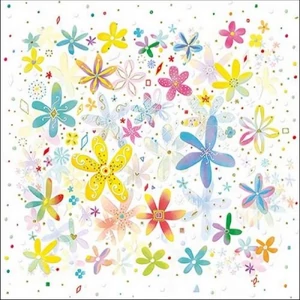 Szalvéta Ambiante Fancy Flowers papírszalvéta 33x33cm,20db-os