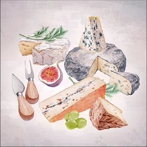 Szalvéta Ambiante Fromages papírszalvéta 33x33cm,20db-os