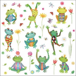 Szalvéta Ambiante Happy Frogs papír papírszalvéta 33x33cm,20db-os