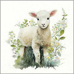 Szalvéta Ambiante Lamb papírszalvéta 25x25cm,15db-os