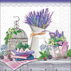 Szalvéta Ambiante Lavender decoration papírszalvéta 33x33cm,20db-os