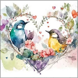 Szalvéta Ambiante Loving birds papírszalvéta 25x25cm,15db-os