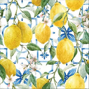 Szalvéta Ambiante Mediterranean lemon papírszalvéta 33x33cm,20db-os