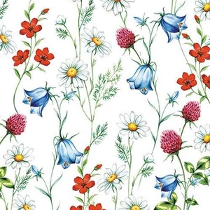 Szalvéta Ambiante Mixed Widl Flowers white papírszalvéta 33x33cm,20db-os