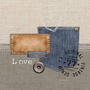Szalvéta Ambiante Original Denim papírszalvéta 33x33cm,20db-os