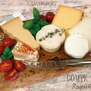 Szalvéta Ambiante Palette of Cheeses papírszalvéta 33x33cm,20db-os