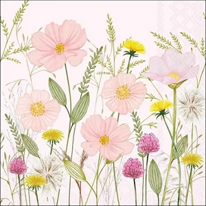 Szalvéta Ambiante Pastel flowers pink papírszalvéta 25x25cm,20db-os