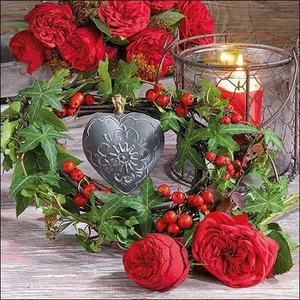 Szalvéta Ambiante Roses And Ivy papírszalvéta 33x33cm,20db-os