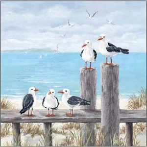 Szalvéta Ambiante Seagulls on the dock papírszalvéta 25x25cm,15db-os