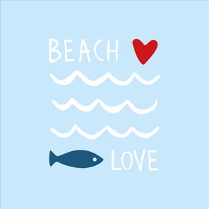 Szalvéta Ambiante Seaside Beachlove papírszalvéta 33x33cm,20db-os