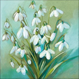 Szalvéta Ambiante Snowdrops in Winter papírszalvéta 33x33cm,20db-os