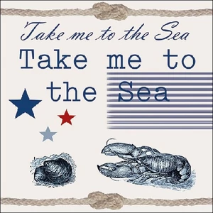 Szalvéta Ambiante Take Me To The Sea papírszalvéta 33x33cm,20db-os