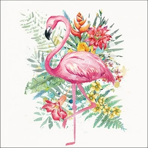 Szalvéta Ambiante Tropical Flamingo papírszalvéta 33x33cm,20db-os