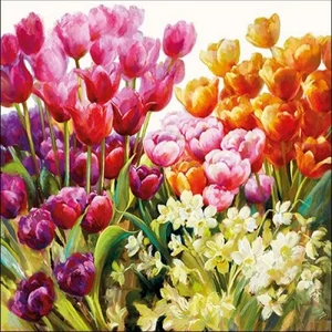 Szalvéta Ambiante Tulips papírszalvéta 33x33cm,20db-os