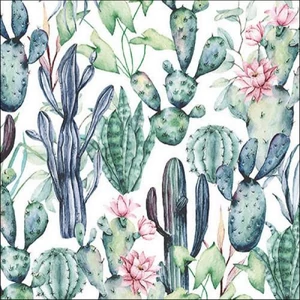 Szalvéta Ambiante Watercolour Cacti papírszalvéta 33x33cm,20db-os