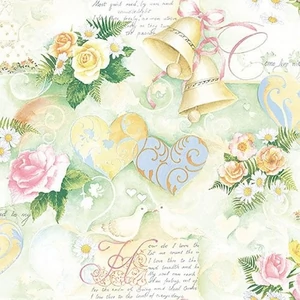 Szalvéta Ambiante Wedding Bells Green papírszalvéta 33x33cm,20db-os