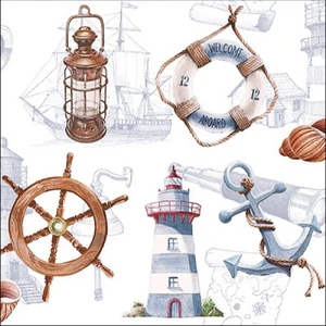 Szalvéta Ambiante Welcome Aboard papírszalvéta 33x33cm,20db-os