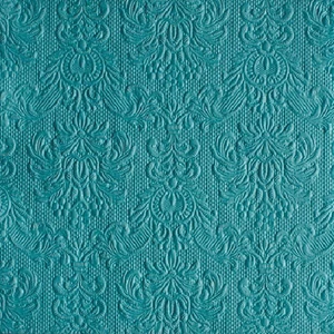 Szalvéta Ambiente Elegance petrol dombornyomott 33x33cm 3rétegű 15db/csom