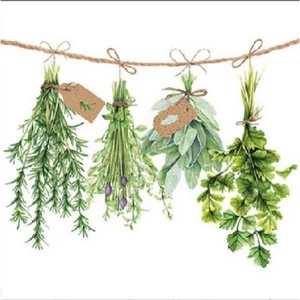 Szalvéta Ambiante Fresh Herbs papírszalvéta 25x25cm,15db-os