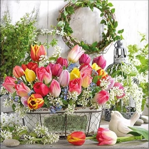 Szalvéta Ambiante Spring Bouquet papírszalvéta 33x33cm,20db-os