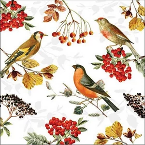 Szalvéta Ambiante Autumn birds papír papírszalvéta 33x33cm,20db-os