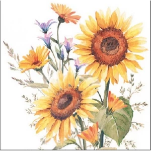 Szalvéta Ambiante Sunflowers papírszalvéta 25x25cm,15db-os