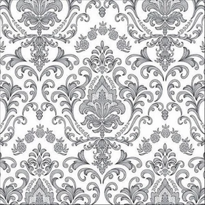 Szalvéta Ambiante Baroque ornament silver papír papírszalvéta 33x33cm,20db-os