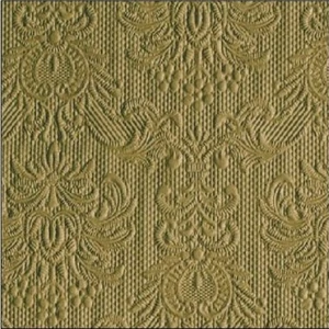 Szalvéta Ambiente Elegance Elegance Green Leaf dombornyomott papírszalvéta 25x25cm,15db-os