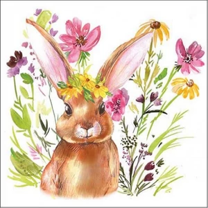 Szalvéta Ambiante Girl bunny papírszalvéta 33x33cm,20db-os