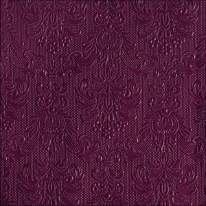 Szalvéta Ambiente Elegance Berry dombornyomott 40x40cm,15db-os