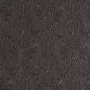 Szalvéta Ambiente Elegance Dark Grey dombornyomott p 40x40cm,15db-os