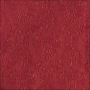 Szalvéta Ambiente Elegance dark red dombornyomott 40x40cm,15db-os